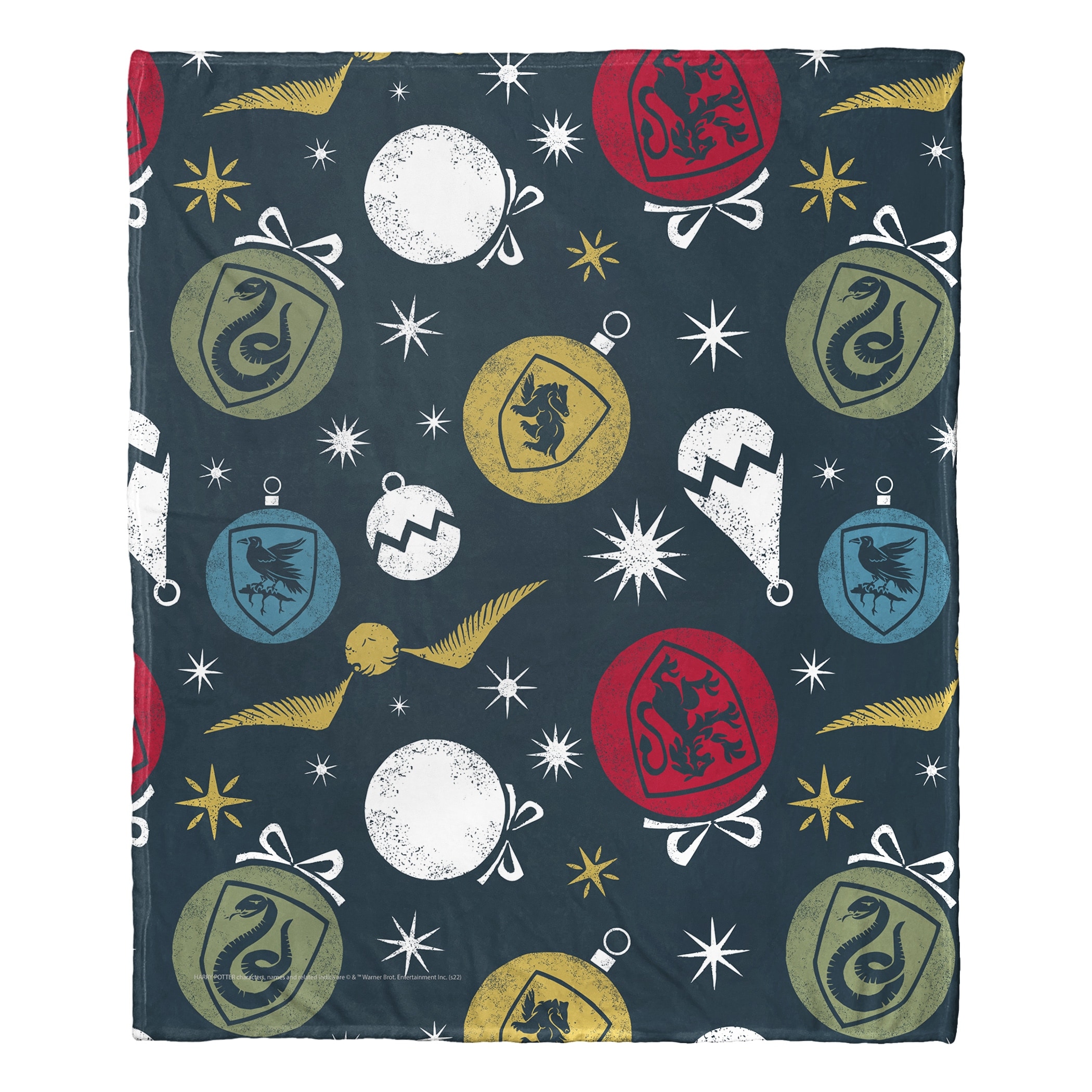 Warner Brothers Harry Potter House Ornaments Silk Touch Throw Blanket