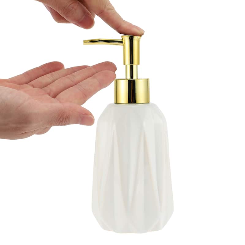 Diamond Shape Simple Soap Pump Dispenser for Bathroom Hotel 300ml 1 Pcs