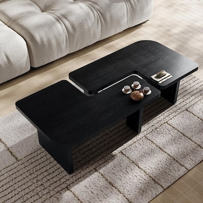 54" Modern Minimalist Coffee Table: Thick High-Strength MDF Design