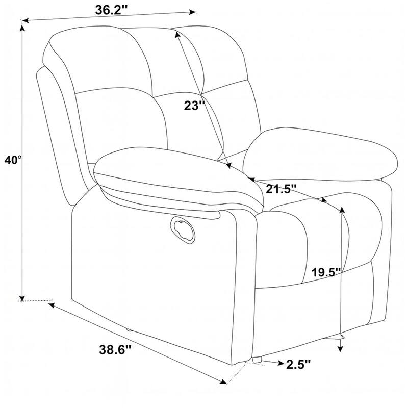 Devonaire Manual Recliner with Padded Arms
