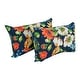preview thumbnail 15 of 33, 19-inch by 11-inch Outdoor Throw Pillows (Set of 2, Multiple Patterns) - 19 x 11 Alfinia Fresco Caspian