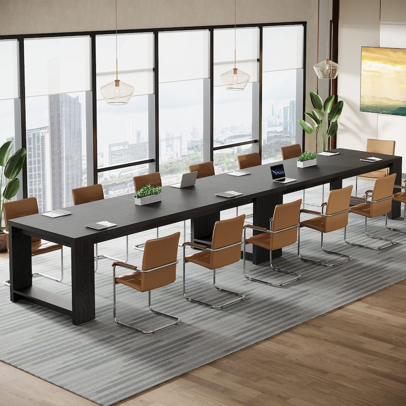 7 ft Modern Rectangle Conference Table for 6 to 8 People - 86.6" L x 27.6" W x 29.5" H