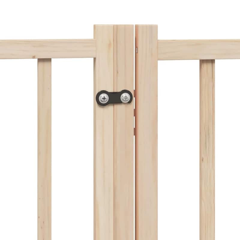 vidaXL Dog Gate Foldable 3 Panels Solid Wood Fir
