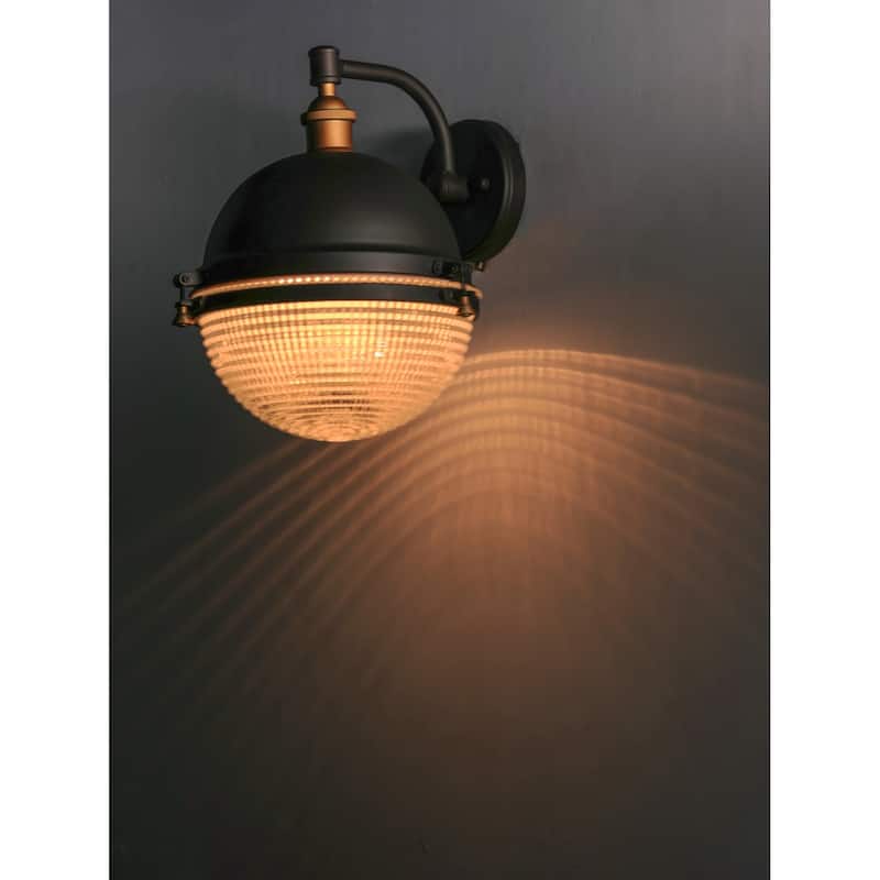 Maxim Portside Single Light 14" Prismatic Glass Outdoor Wall Sconce