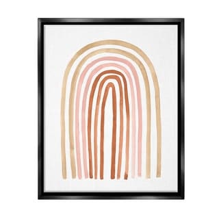 Stupell Neutral Rainbow Arches Framed Floater Canvas Wall Art Design By ...