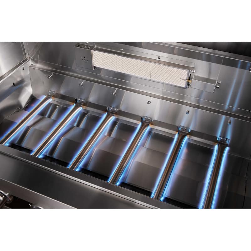 Mont Alpi MAi400-D90BEV 4-Burner L-Shaped 90° Corner Deluxe Stainless Steel Outdoor Kitchen Island Grill with Beverage Center