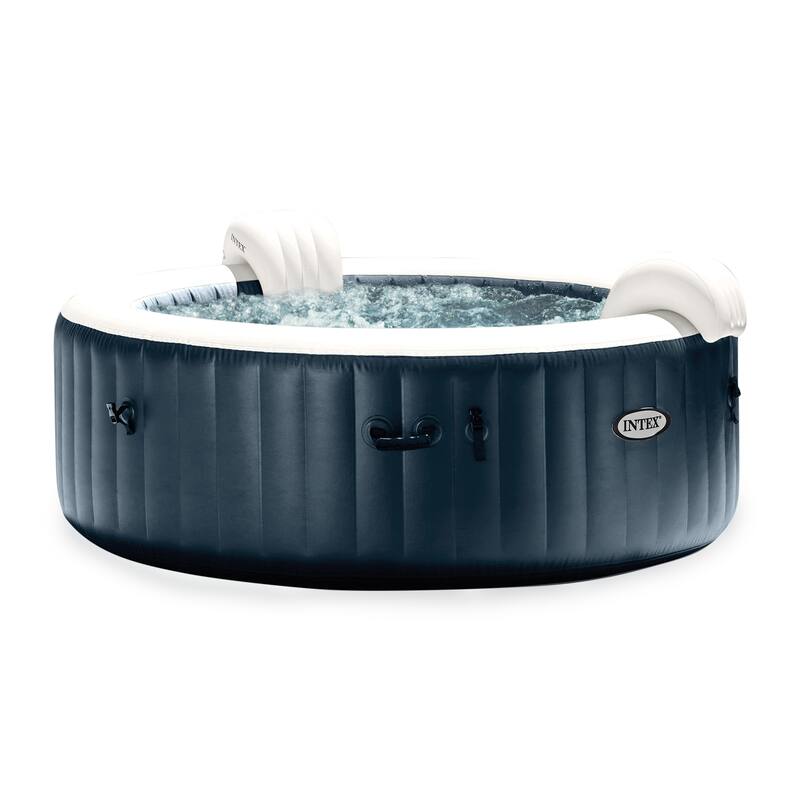 Intex PureSpa Plus Portable Inflatable Hot Tub Jet Spa w/ Phone Tray Accessory - 126