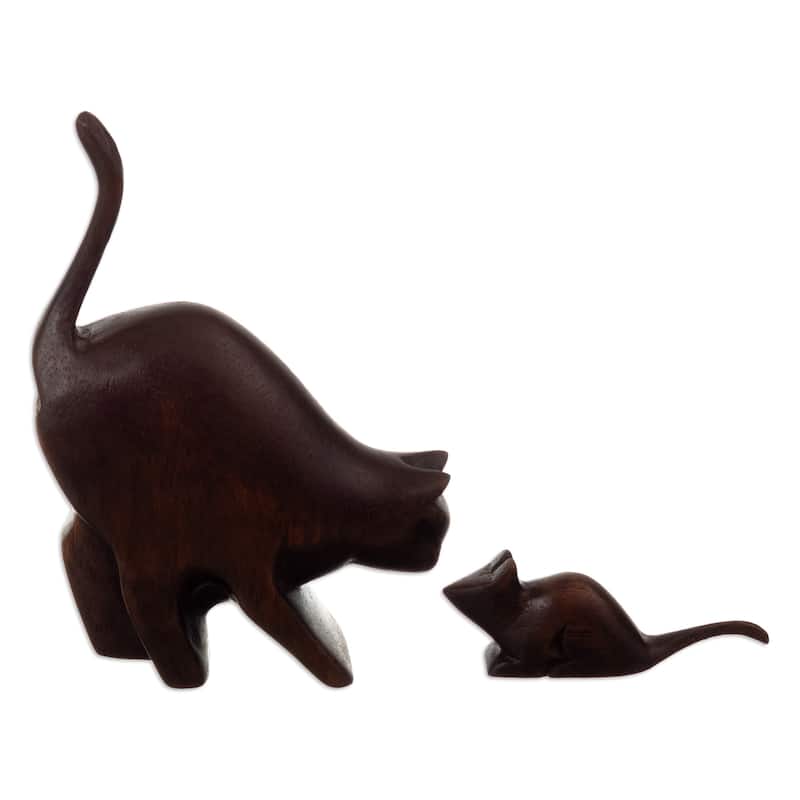 Novica Handmade Games And Fun Wood Sculptures (Set Of 2)