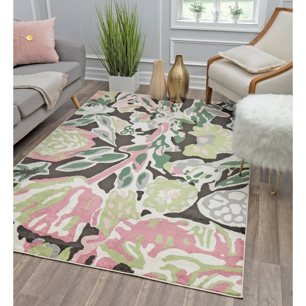 Porch & Den Caldera Summer Bloom Floral Area Rug
