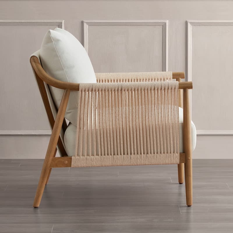 Lynn Accent Chair with Braid Wood Arm