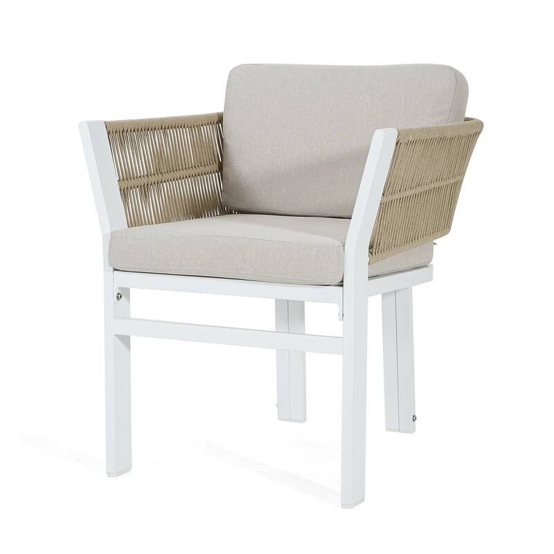 Christopher Knight Home - Outdoor Aluminum Dining Chair Set with Weather-Resistant Cushions