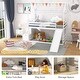 preview thumbnail 15 of 25, Twin over Twin Bunk Bed with Slide and 2-Step Storage Staircase