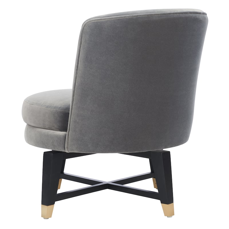 SAFAVIEH Couture Ginetta Swivel Accent Chair - 24" W x 26.8" L x 26" H - 24Wx27Dx26H