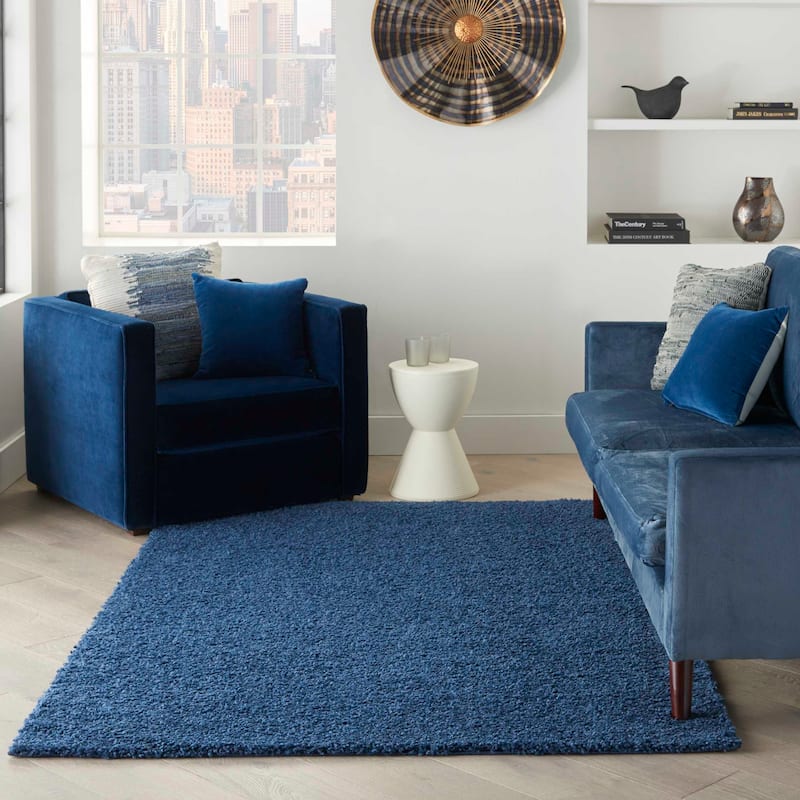 Nourison Shangri-La Solid Modern Plush Shag Area Rug
