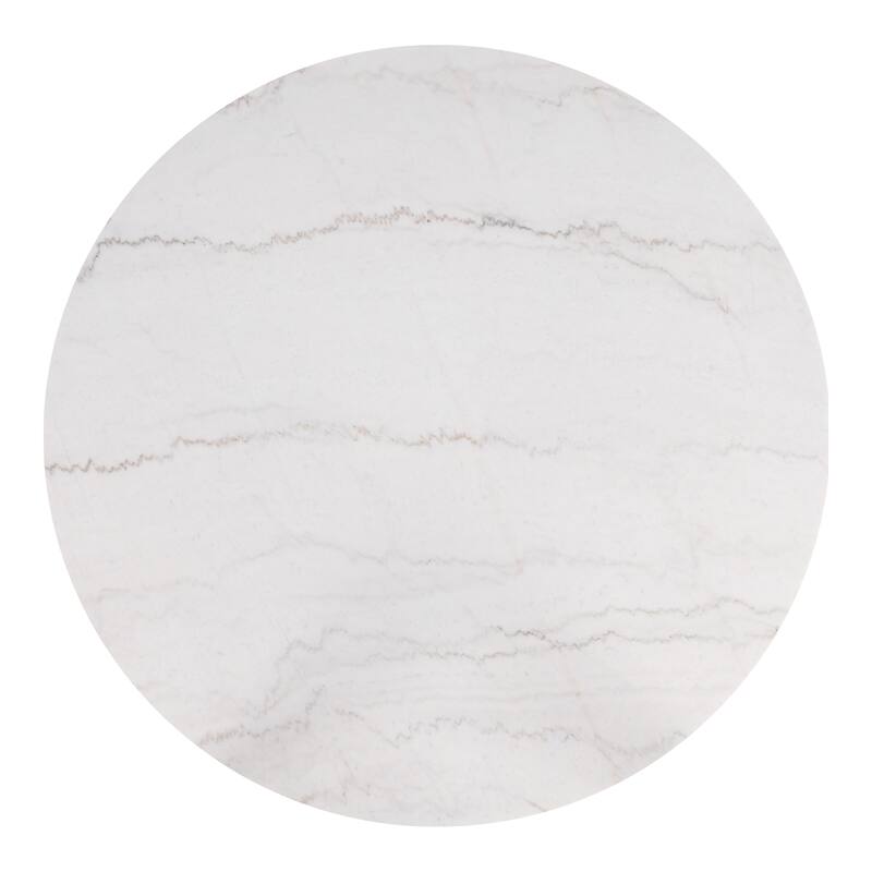 Furniture of America Fieny Modern Genuine White Marble Round 45-inch Dining Table