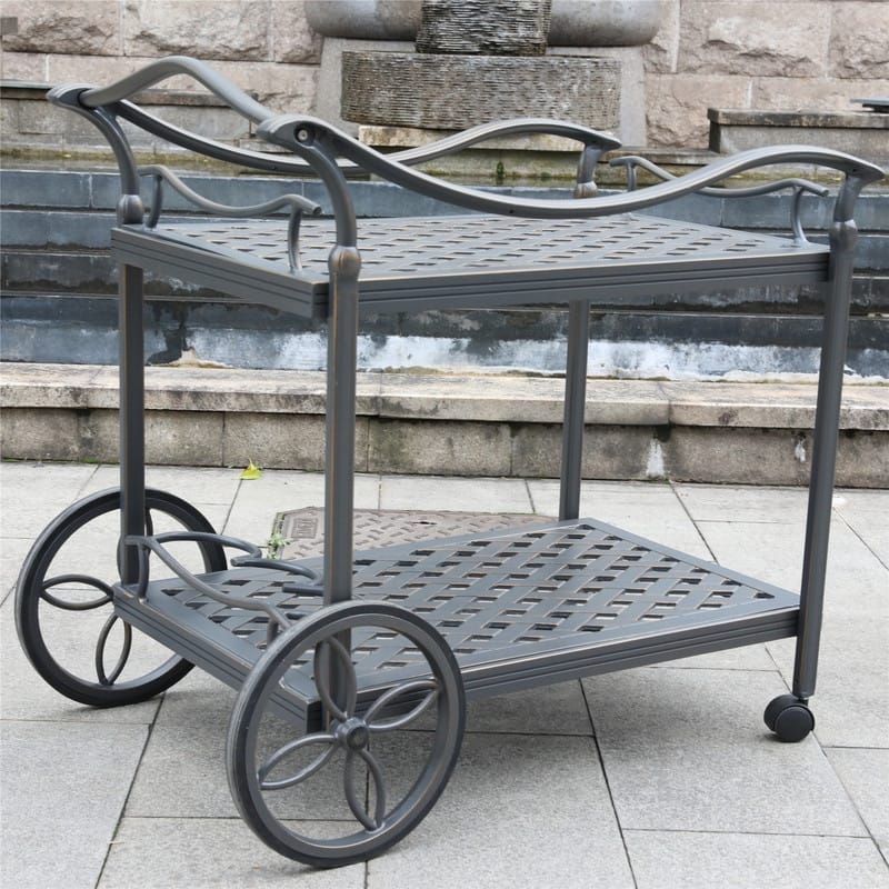 Ventura Cast Aluminum Tea Cart