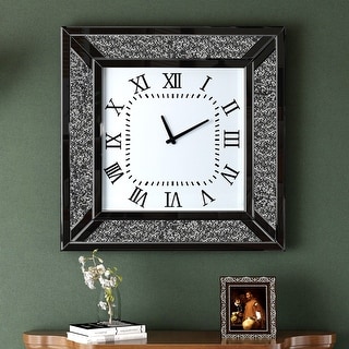 Wall Clock Diamond Crystal Black Clock - Bed Bath & Beyond - 42375071