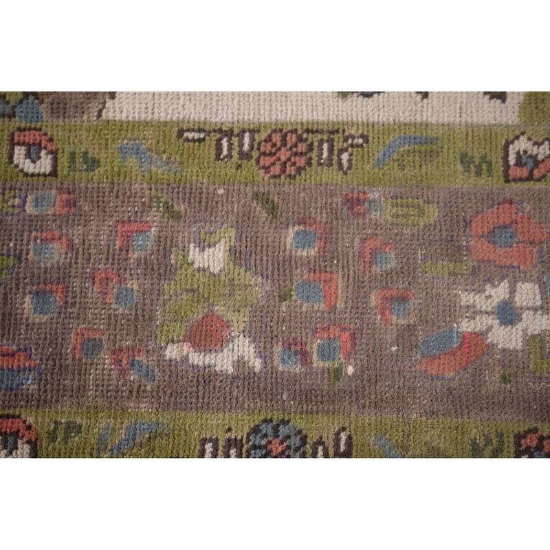 Brown Tabriz Persian Vintage Rug Handmade Traditional Wool Carpet - 6'6"x 9'8"