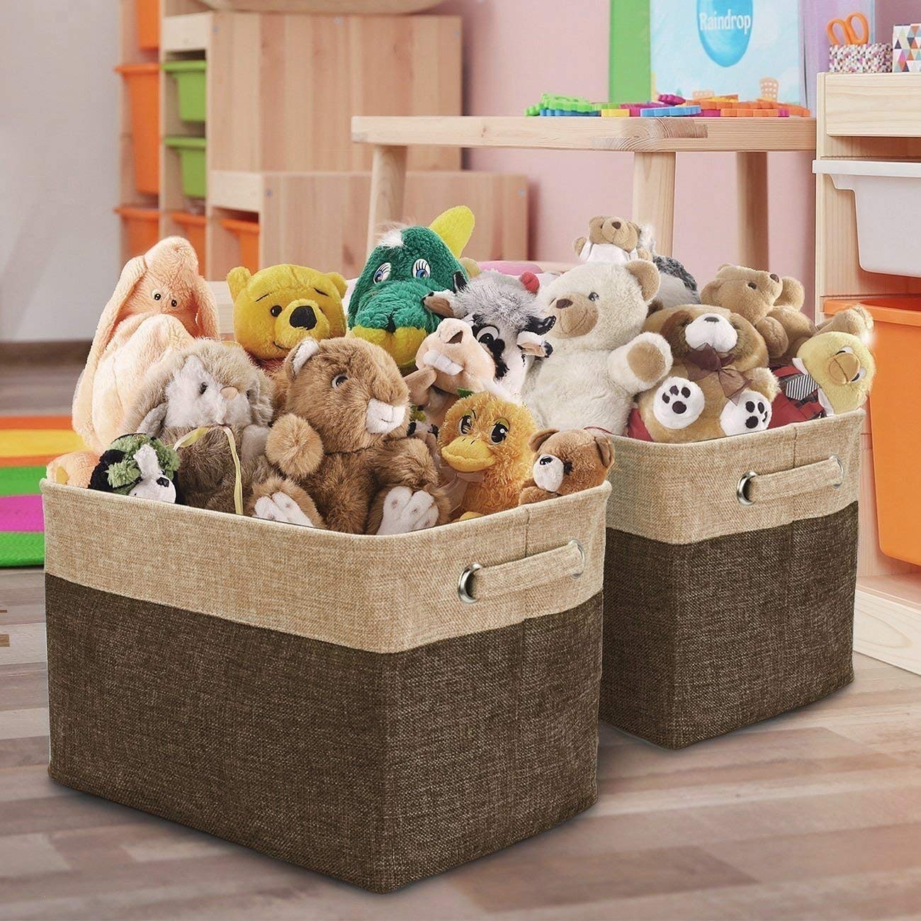 Twill Storage Basket Set - 3 Pack, Black - Overstock - 25451576