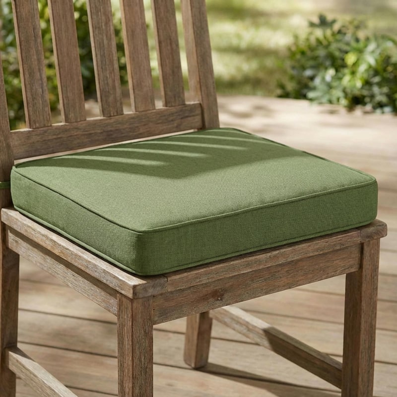 Roomfitters Noah Outdoor Dining Chair Cushion with Ties, Water Repellent Fabric, Patio Pad