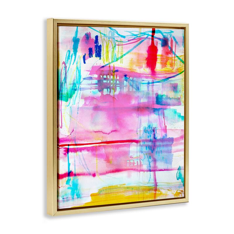 Stupell Picnic Party Composition Framed Floater Canvas Wall Art Design By Gemma Bardot