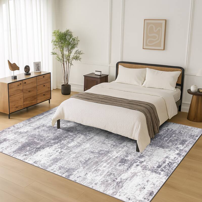 World Rug Gallery Distressed Abstract Area Rug