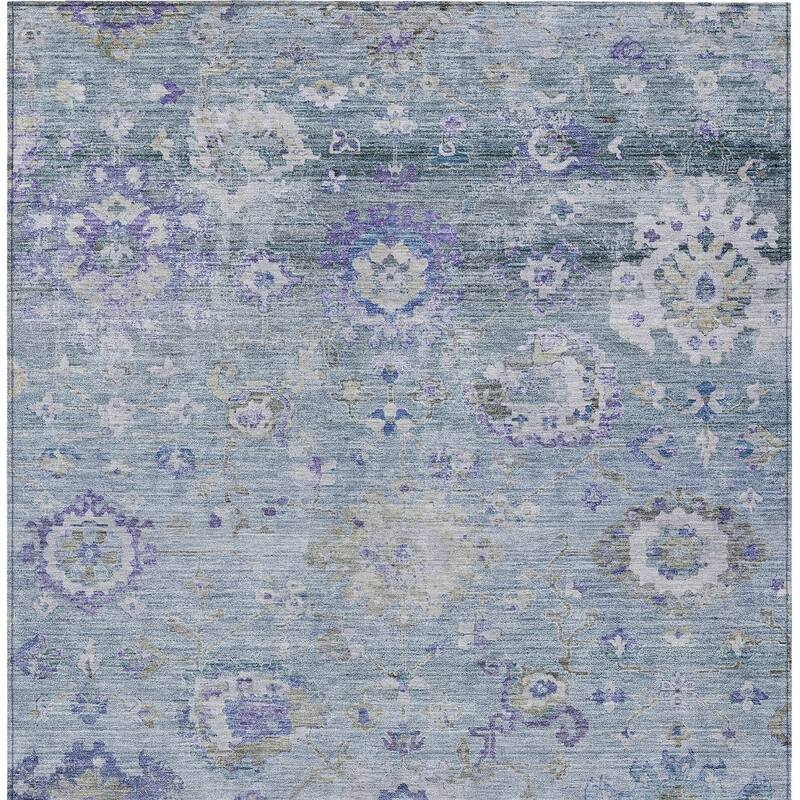 HomeRoots Floral Traditional Rectangle Outdoor Rug