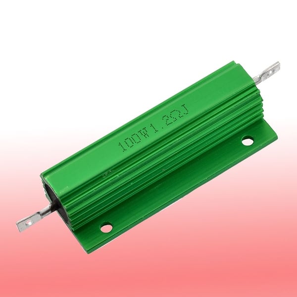 Produktbild von Sourcing Map 2x Aluminium-Gehäuse-Widerstand 100W 0,8 Ω – 5% Toleranz, Grün, 83x21x15,5 Mm, Für Stromversorgungen & Frequenzumrichter