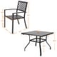 preview thumbnail 23 of 26, Outdoor Dining Set, Iron Finish, Black with Gold Speckles