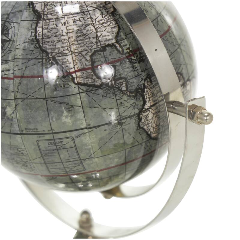 Stainless Steel Metal Globe - Silver - Roche River Decor