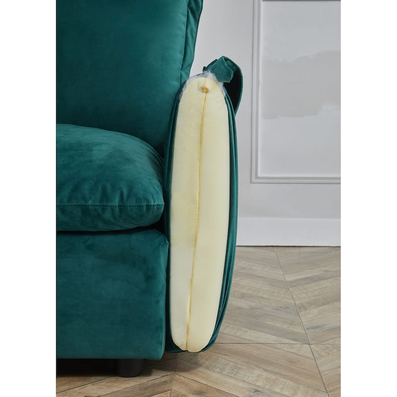 76.8" Wide Square Arm Three Seat Sofa - 76.8 x 35.4"