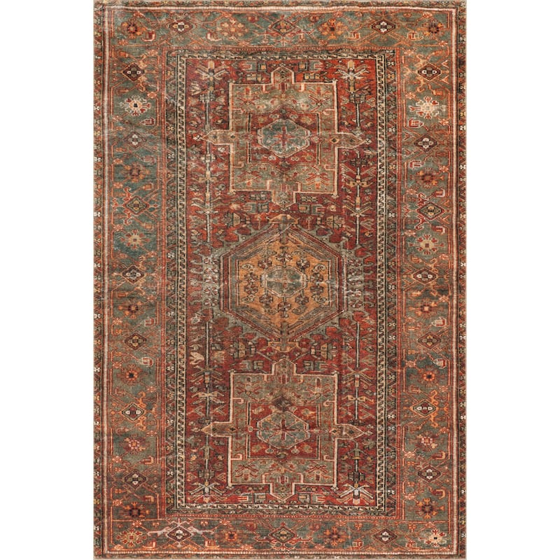 Nuloom Ismeria Medallion Washable Area Rug - 9' 6" x 13' 6" - Red - Rectangle