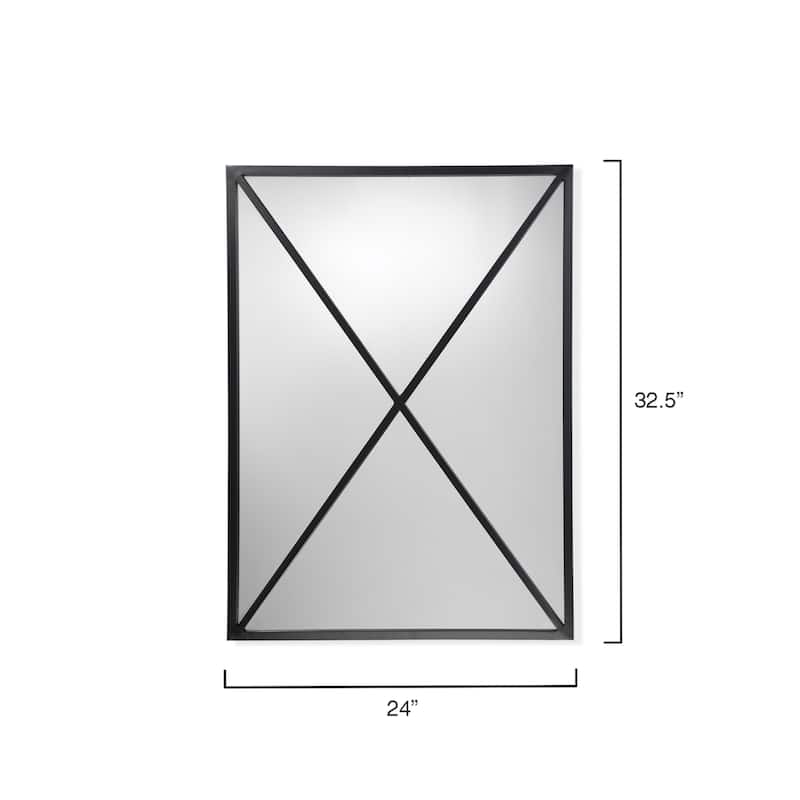 Alden Décor Jackson Iron Rectangle Mirror
