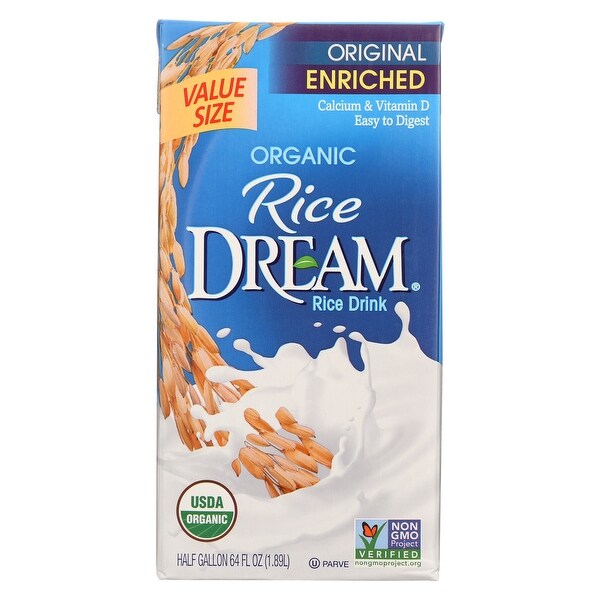 Rice Dream Original Rice Drink - Enriched Organic - Case of 8 - 64 Fl oz.