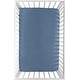 preview thumbnail 1 of 4, Sweet Jojo Designs Slate Blue Boy Fitted Mini Portable Crib Sheet Solid Steel for Sports Theme Watercolor Vintage Sport Themed