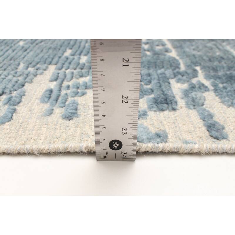 ECARPETGALLERY Hand-knotted Tangier Teal Wool Rug - 2'11 x 4'11