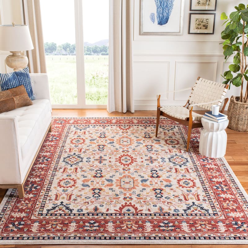 SAFAVIEH Charleston Svantje Vintage Boho Oriental Rug - 8' x 10' - Ivory/Red