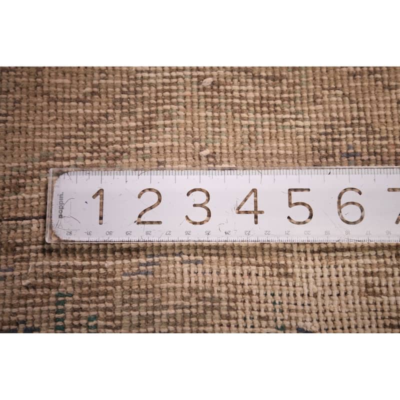 Gray Tabriz Persian Vintage Area Rug Handmade Wool Carpet - 9'6" x 12'9"