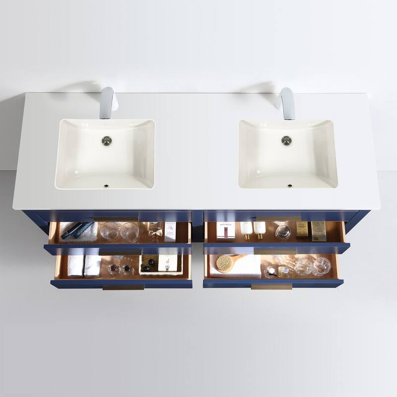 Ayer 60" Double Bathroom Vanity Set