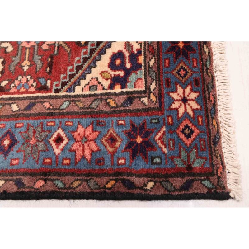 ECARPETGALLERY Hand-knotted Andelz Dark Red Wool Rug - 2'7 x 9'10