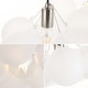 preview thumbnail 6 of 8, JONATHAN Y Rhys 24" 3-Light Mid-Century Glam Frosted Glass Orb LED Chandelier, White/Brushed Nickel