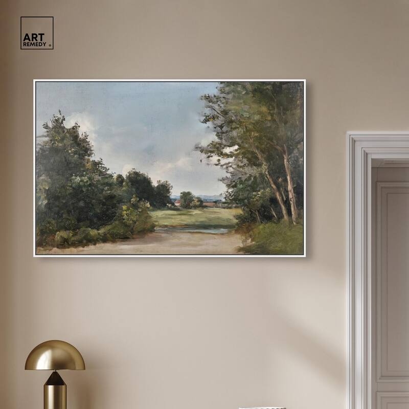 Hilltop Tower View II Canvas by Art Remedy