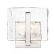 preview thumbnail 3 of 17, Aenon 6.875" Wide 1-Light Wall Sconce with Hammered Water Glass Pewter