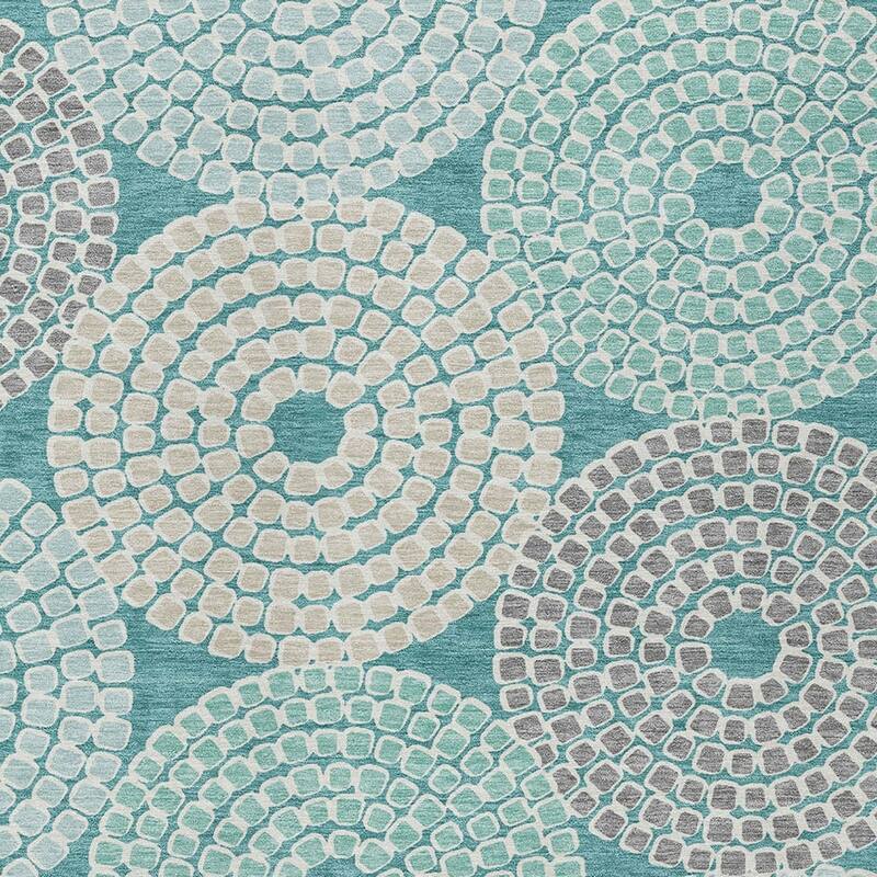 HomeRoots Geometric Transitional Rectangle Outdoor Rug