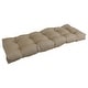 preview thumbnail 55 of 94, Solid Twill Tufted Indoor Bench Cushion (Multiple widths from 42 to 60 inch) 46" wide - Toffee