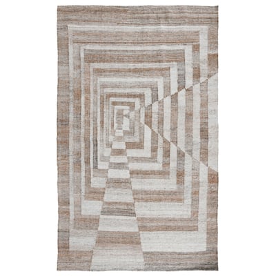 Rina 9 x 12 Indoor Outdoor Extra Large Area Rug, Beige Ivory Abstract Beige - 9 x 12