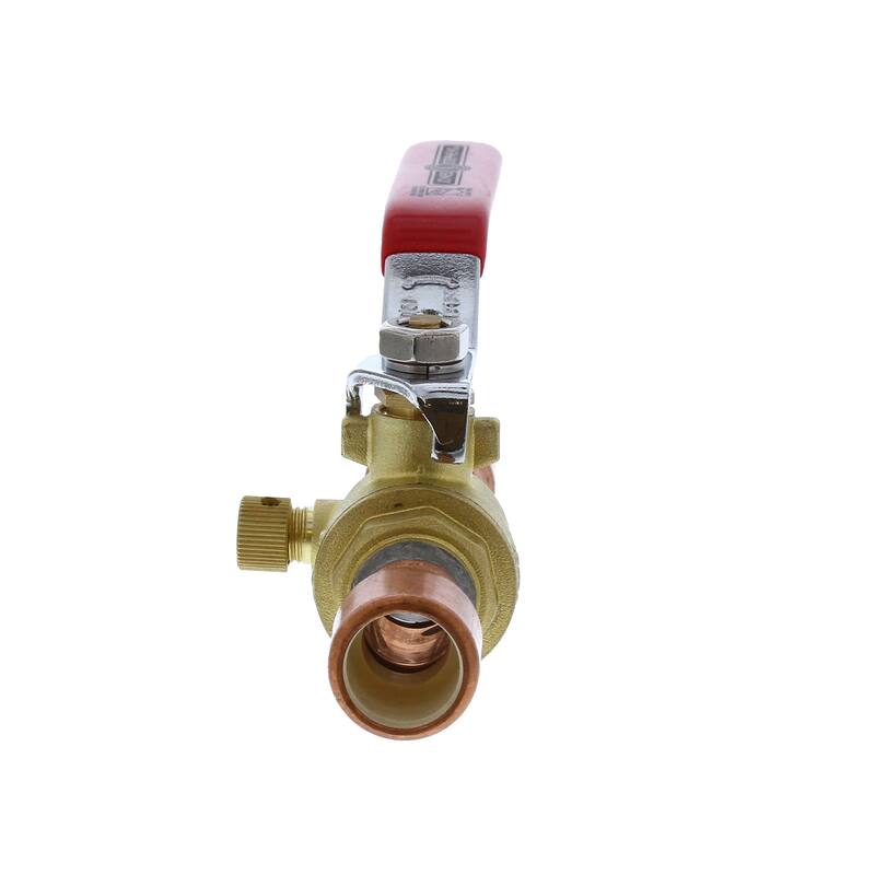 Jones Stephens B67256 1/2" Full Port Metal Ball Valve with Drain, CPVC