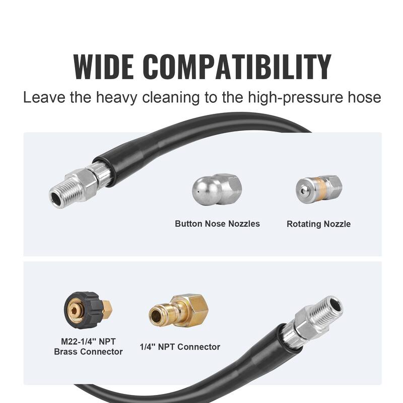 Pressure Washer Hose, For Most Brand Pressure Washers, Heavy Duty Power Washer Extension Replacement Hose