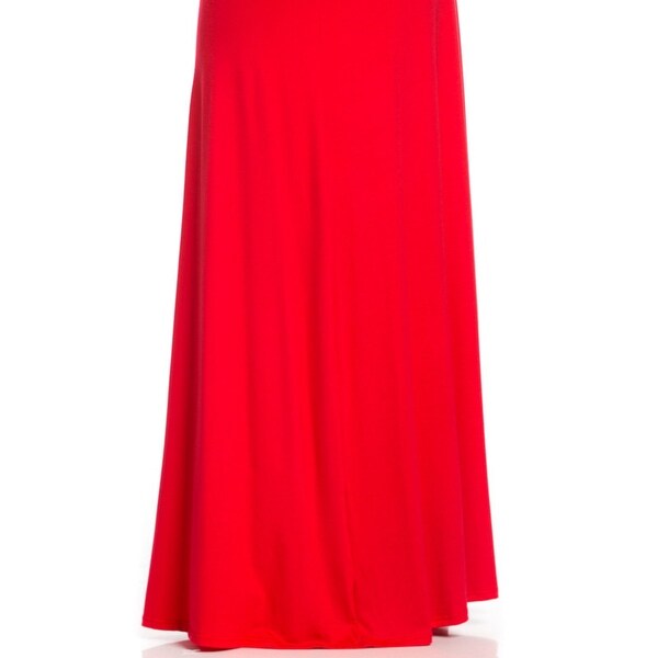 maxi skirt red