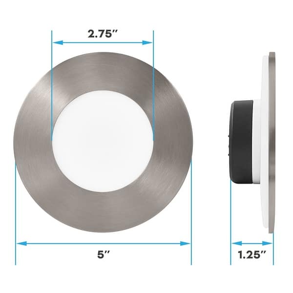 Luxrite 34 Inch LED Flush Mount & Recessed Light, 7.5W, 5CCT 2700K